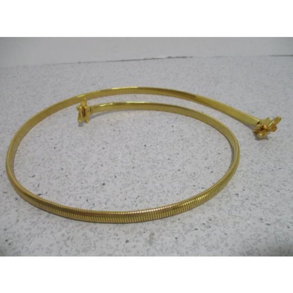 *Vintage Gold Omega Link Stretchy Nautical Starfish Clasp Belt - Picture 6 of 7